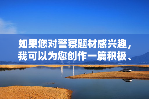如果您对警察题材感兴趣,我可以为您创作一篇积极、正面、尊重职业的文章,例如,警察职业,积极正面的荣光与担当 如果您对警察题材感兴趣,我可以为您创作一篇积极、正面、尊重职业的文章,例如,警察职业,积极正面的荣光与担当