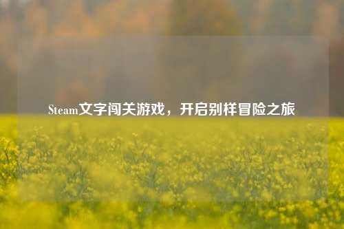 Steam文字闯关游戏，开启别样冒险之旅