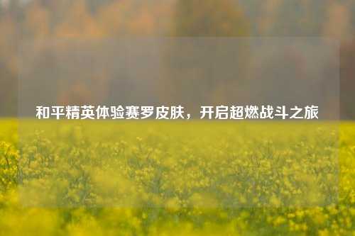 和平精英体验赛罗皮肤，开启超燃战斗之旅