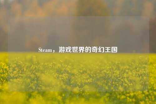 Steam，游戏世界的奇幻王国