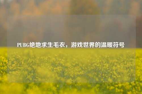 PUBG绝地求生毛衣，游戏世界的温暖符号