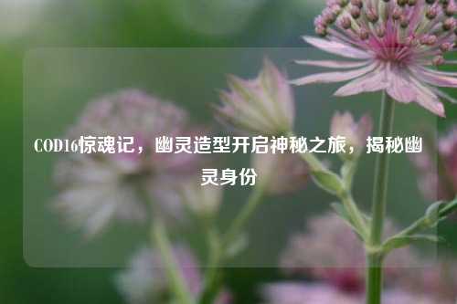 COD16惊魂记，幽灵造型开启神秘之旅，揭秘幽灵身份