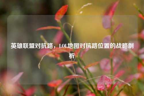 英雄联盟对抗路，LOL地图对抗路位置的战略剖析