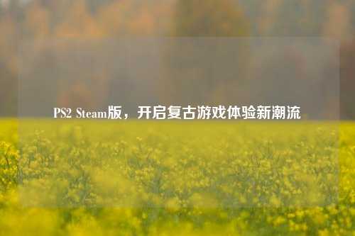 PS2 Steam版，开启复古游戏体验新潮流