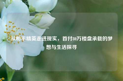 从和平精英走进现实，首付80万楼盘承载的梦想与生活探寻