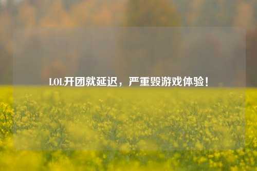 LOL开团就延迟，严重毁游戏体验！