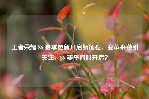 王者荣耀 S6 赛季更新开启新征程，变革来袭引关注，S6 赛季何时开启？