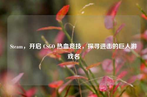 Steam,开启 CSGO 热血竞技,探寻进击的巨人游戏名