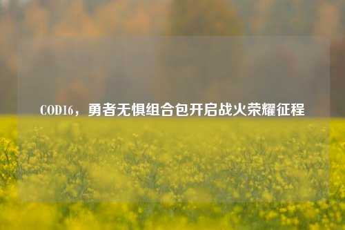 COD16,勇者无惧组合包开启战火荣耀征程