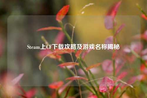 Steam上CF下载攻略及游戏名称揭秘