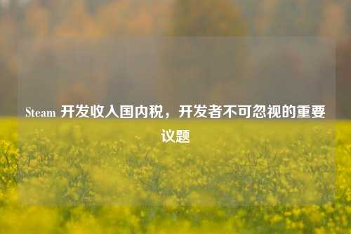 Steam 开发收入国内税，开发者不可忽视的重要议题