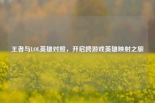 王者与LOL英雄对照，开启跨游戏英雄映射之旅