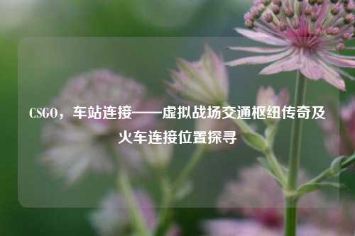 CSGO，车站连接——虚拟战场交通枢纽传奇及火车连接位置探寻