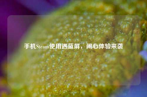 手机Steam使用遇蓝屏，闹心体验来袭