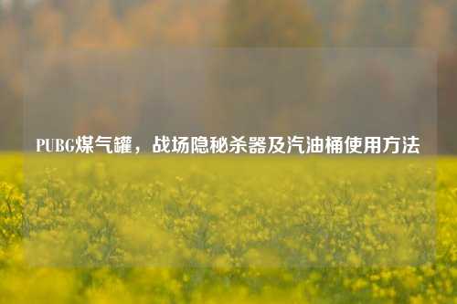 PUBG煤气罐，战场隐秘杀器及汽油桶使用方法