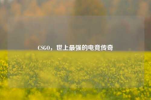 CSGO,世上最强的电竞传奇