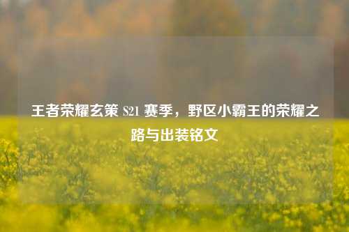 王者荣耀玄策 S21 赛季,野区小霸王的荣耀之路与出装铭文
