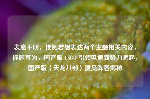 表意不明,推测若想表达两个主题相关内容,标题可为,国产版 CSGO 引领电竞新势力崛起,国产版〈天龙八部〉演员阵容揭秘