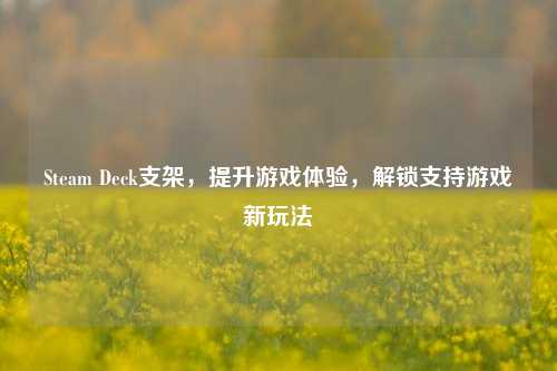 Steam Deck支架,提升游戏体验,解锁支持游戏新玩法