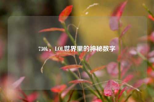 730k,LOL世界里的神秘数字