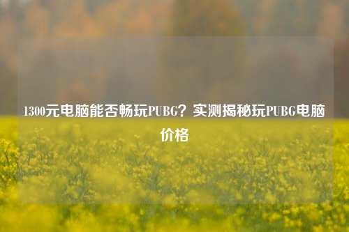 1300元电脑能否畅玩PUBG？实测揭秘玩PUBG电脑价格